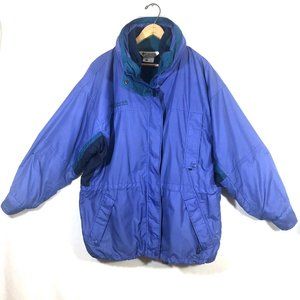 Womens Columbia Long’s Peak Purple Black Winter Ski Coat Jacket Size Large